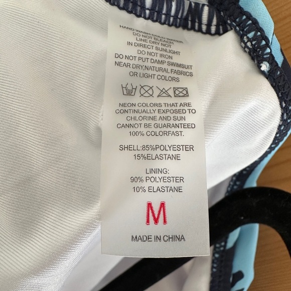Active Racerback Swim Top | Longline Tummy Coverage | Blue & Black | Size M NWT - Picture 6 of 6